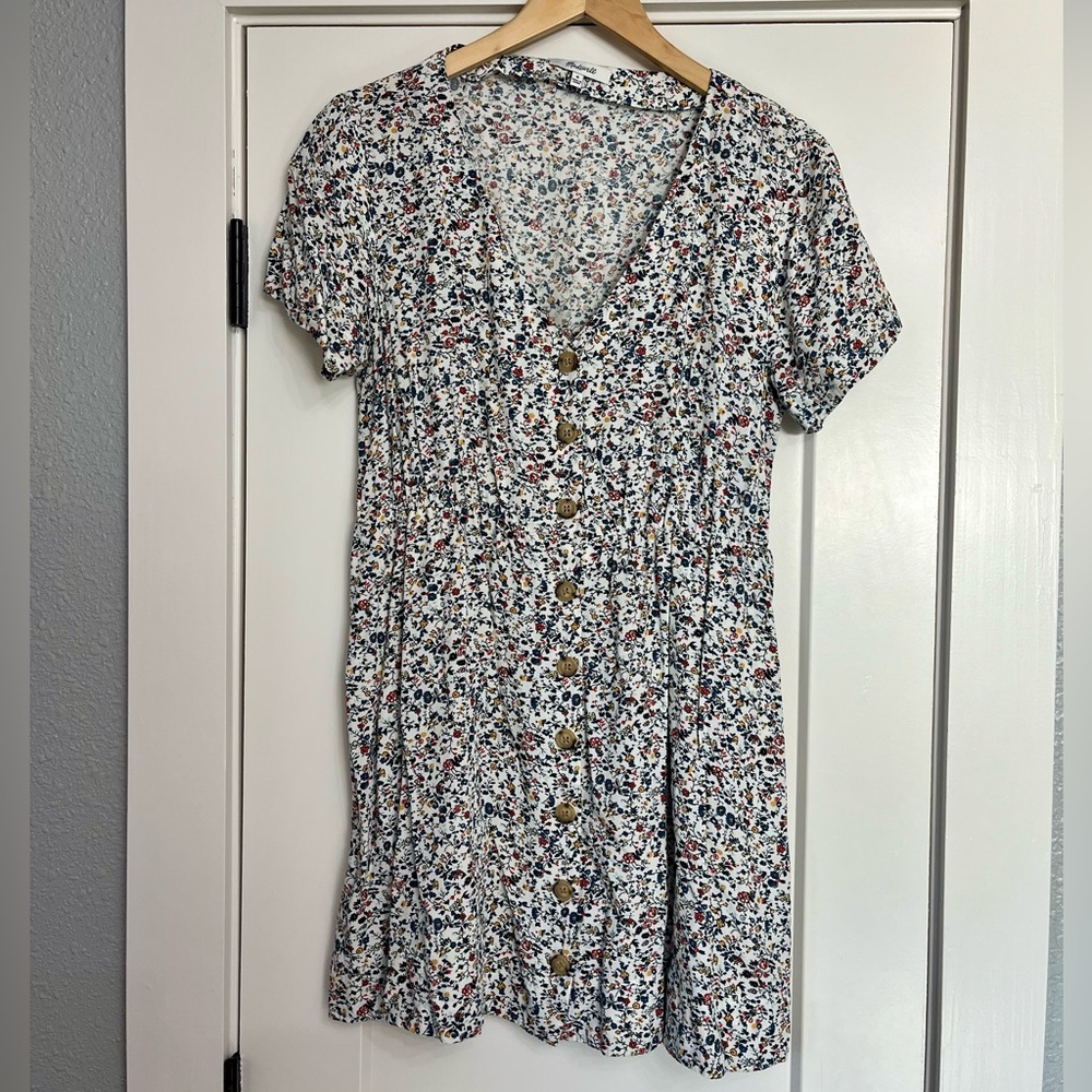 Madewell Button From Day Dress in Blossoming Vines